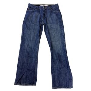BFL Grant Mens Straight Leg Jeans Blue Medium Wash Denim Size 33 x 31 - BC